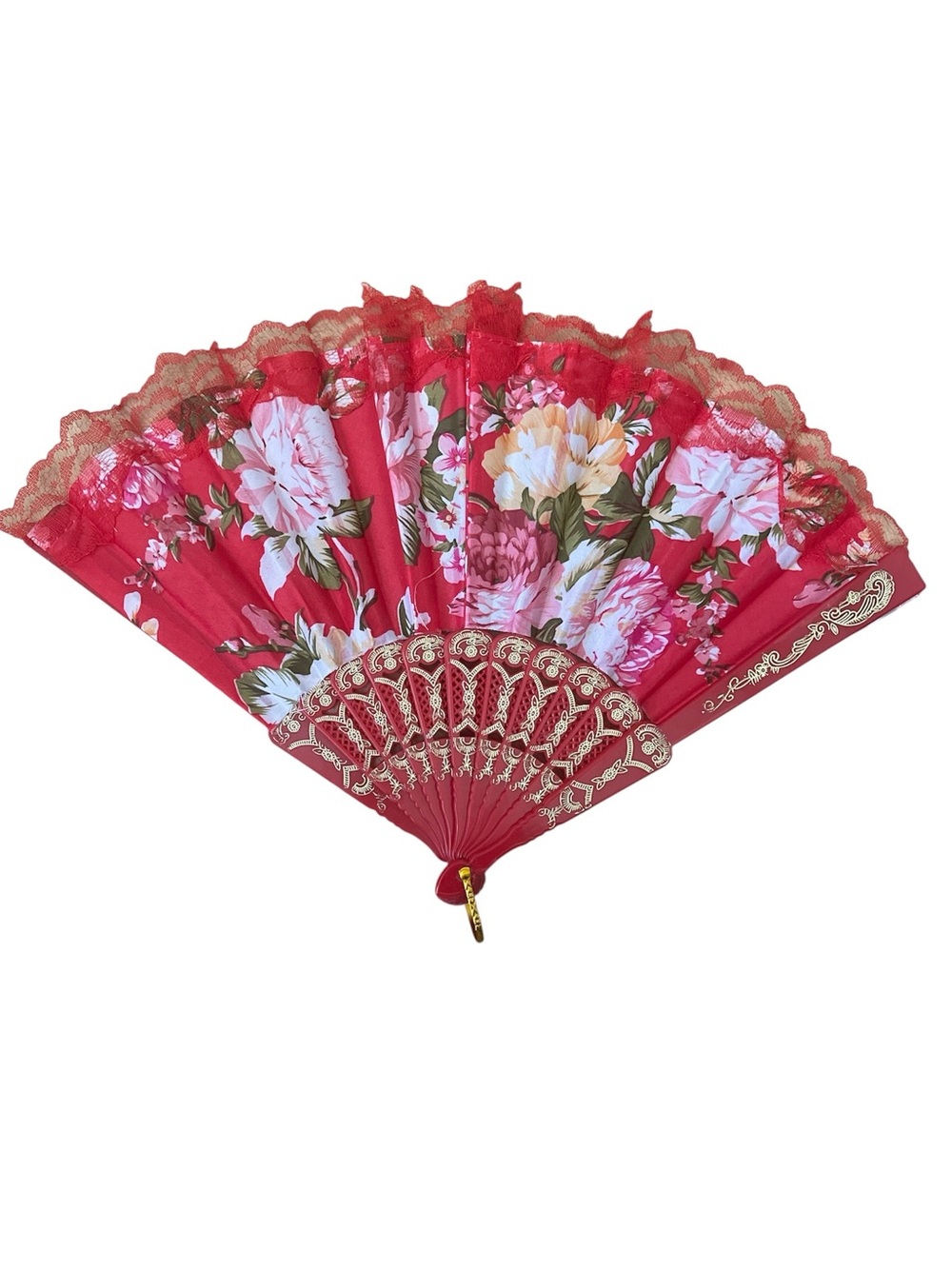 FLORAL HAND HELD FOLDABLE FAN